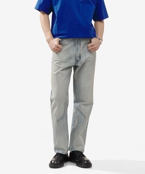 O 레그 데님 팬츠 - 블루 / 767972TDW144016