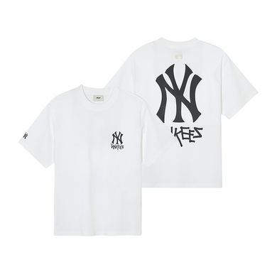 엠엘비(MLB) 스트릿 빅로고 기능성 오버핏 반팔 티셔츠 NY (White)