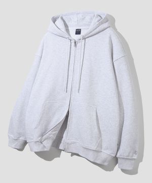 2_WAY 스웨트 후디드 집업 [화이트 멜란지]