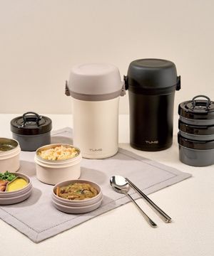 대용량 일체형 보온도시락+수저세트 (가방)