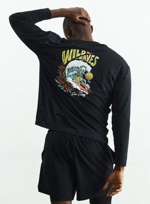 와일드 래쉬가드 컴바인 LS AM1150 BK