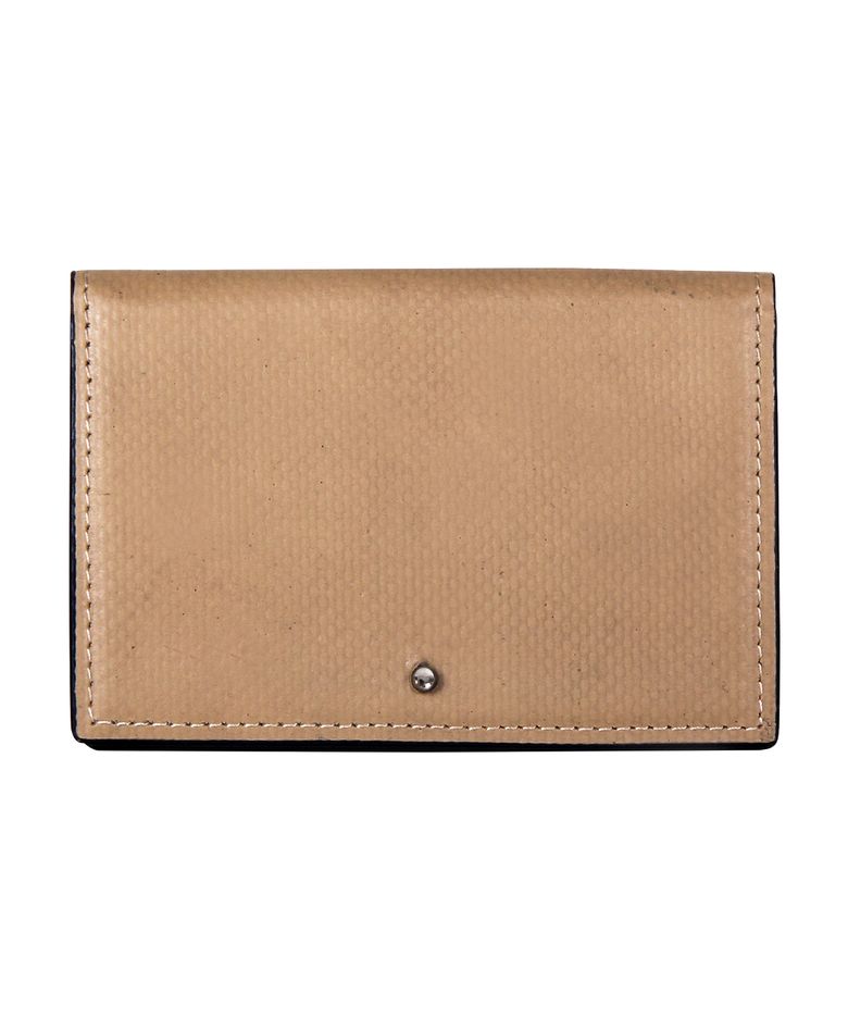 OM BUTTON STUD WALLET (BEIGE) / UPCYCLED