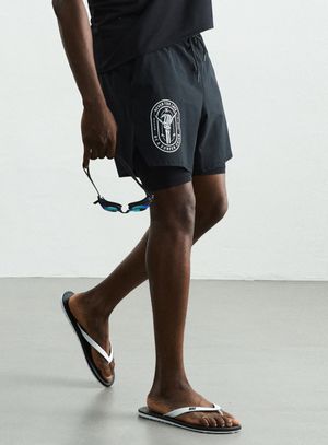 샤카본 투인원 쇼츠 AM8005 BK