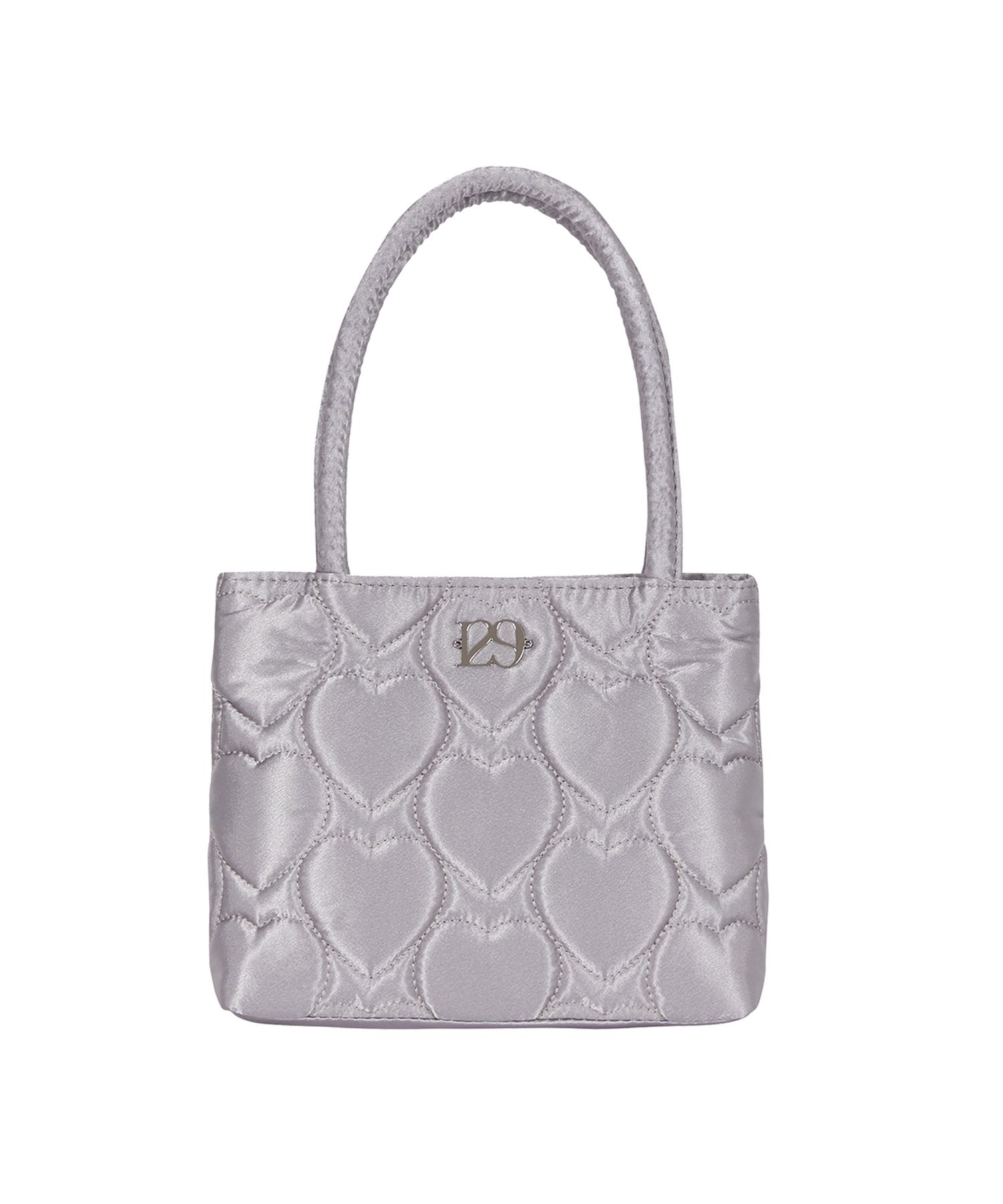 MUSINSA公式 | ILLIGO heart quilted tote bag silver