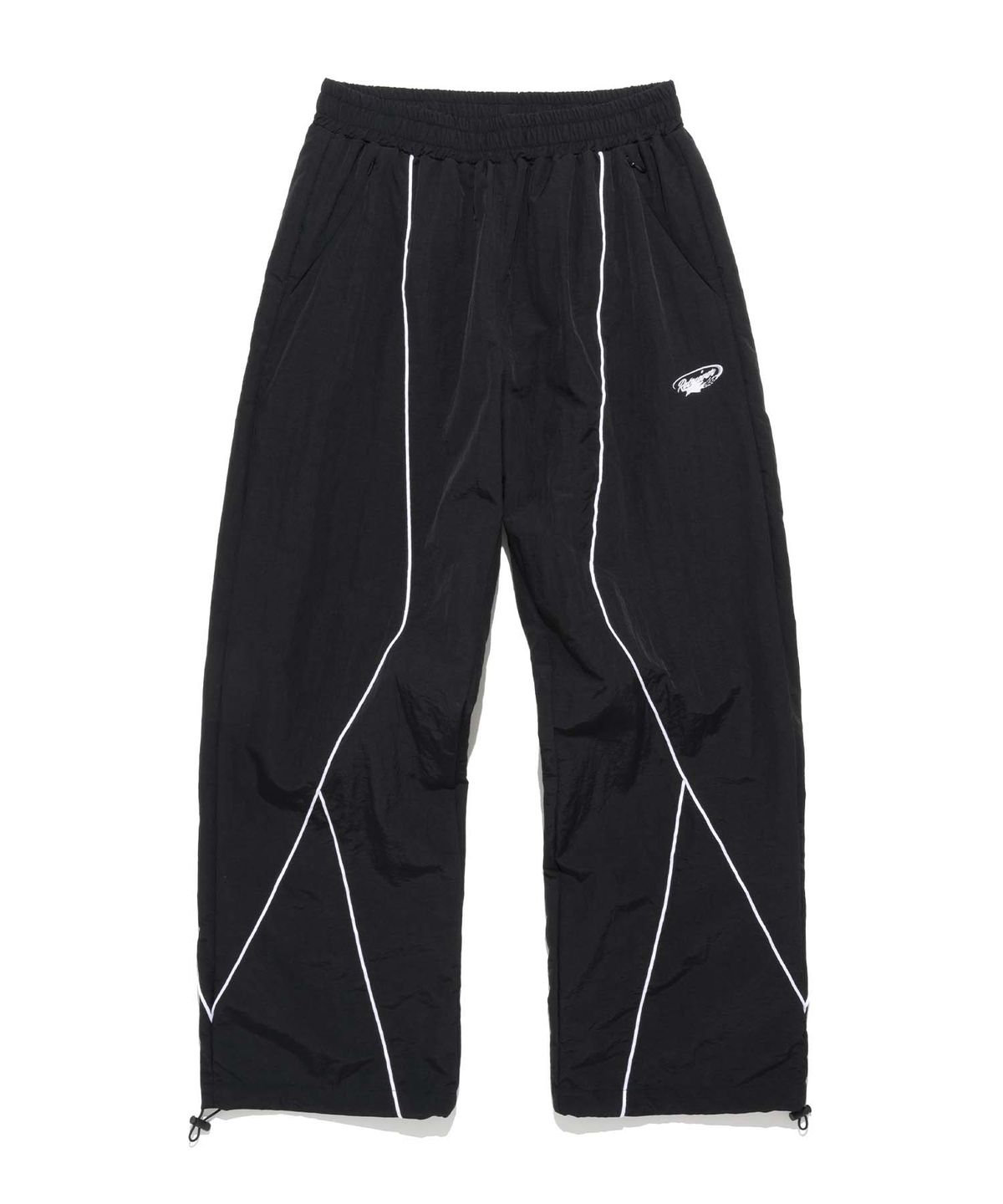 리트리버클럽(RETRIEVER CLUB) WHITE LINE NYLON PANTS [BLACK]