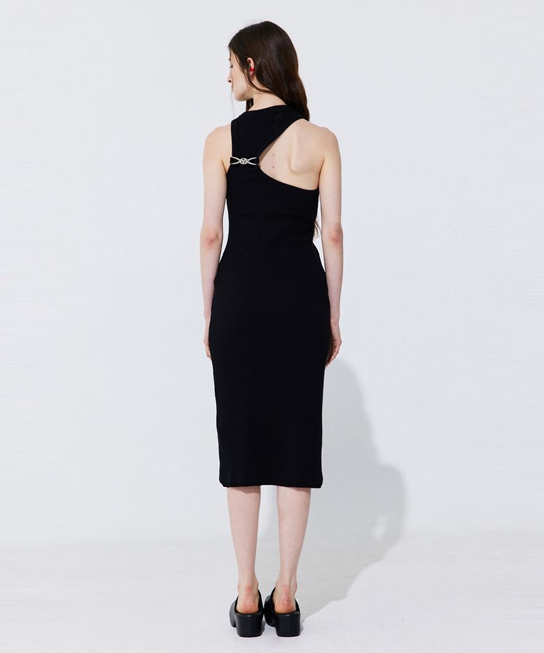 Back Cut-out Sleeveless Dress_Black (백 컷아웃 슬리브리스 드레스_블랙)