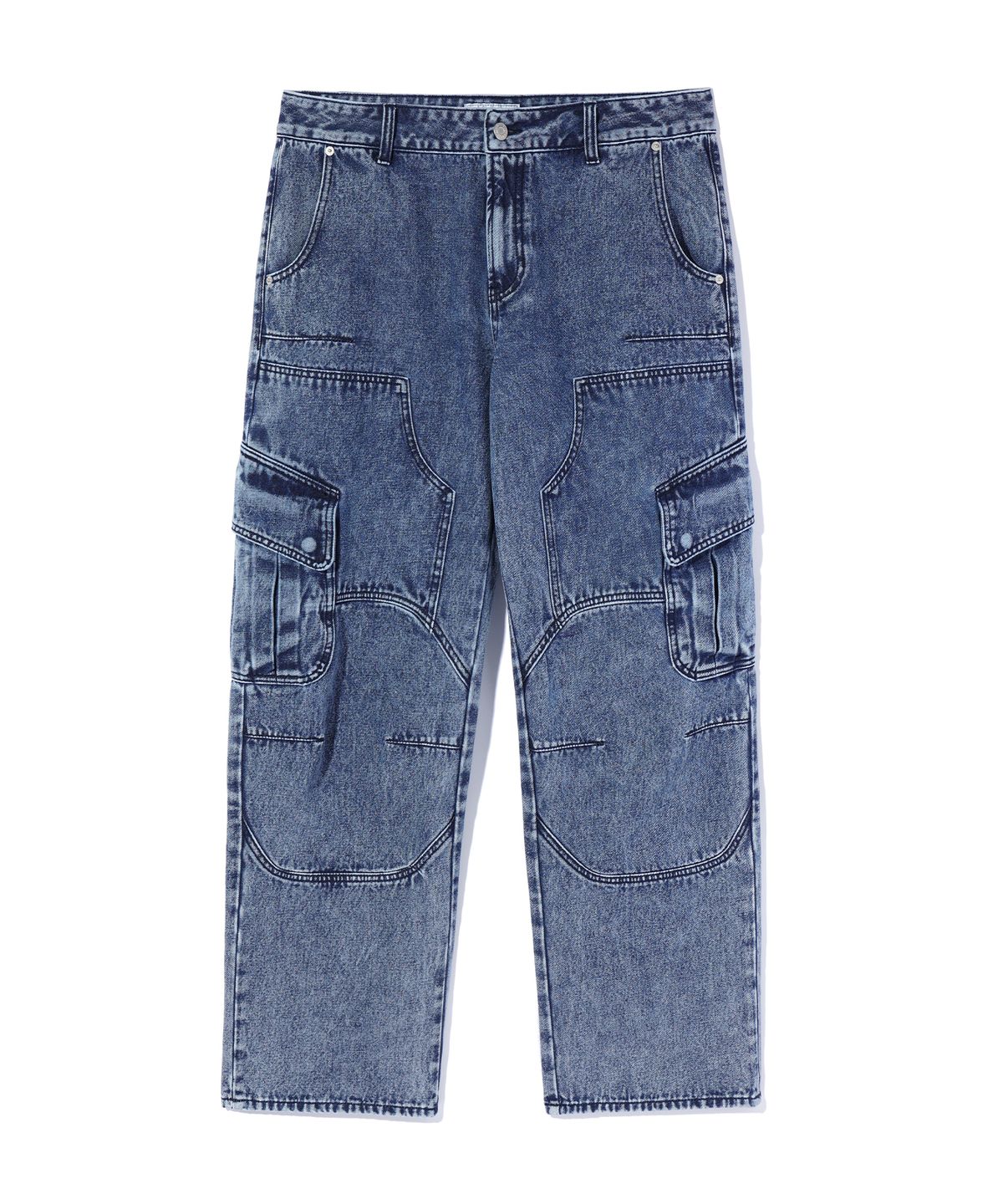 크리틱(CRITIC) HALF DOUBLE KNEE POCKET DENIM PANTS MEDIUM INDIGO
