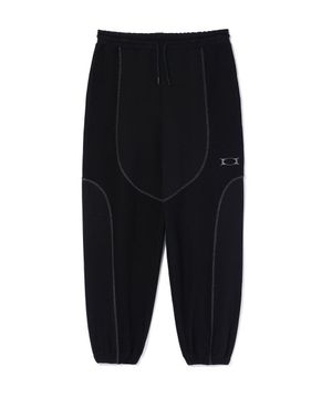 INCISION PIGMENT JOGGER SWEATPANTS BLACK