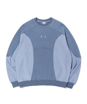 INCISION PIGMENT SWEATSHIRTS BLUE