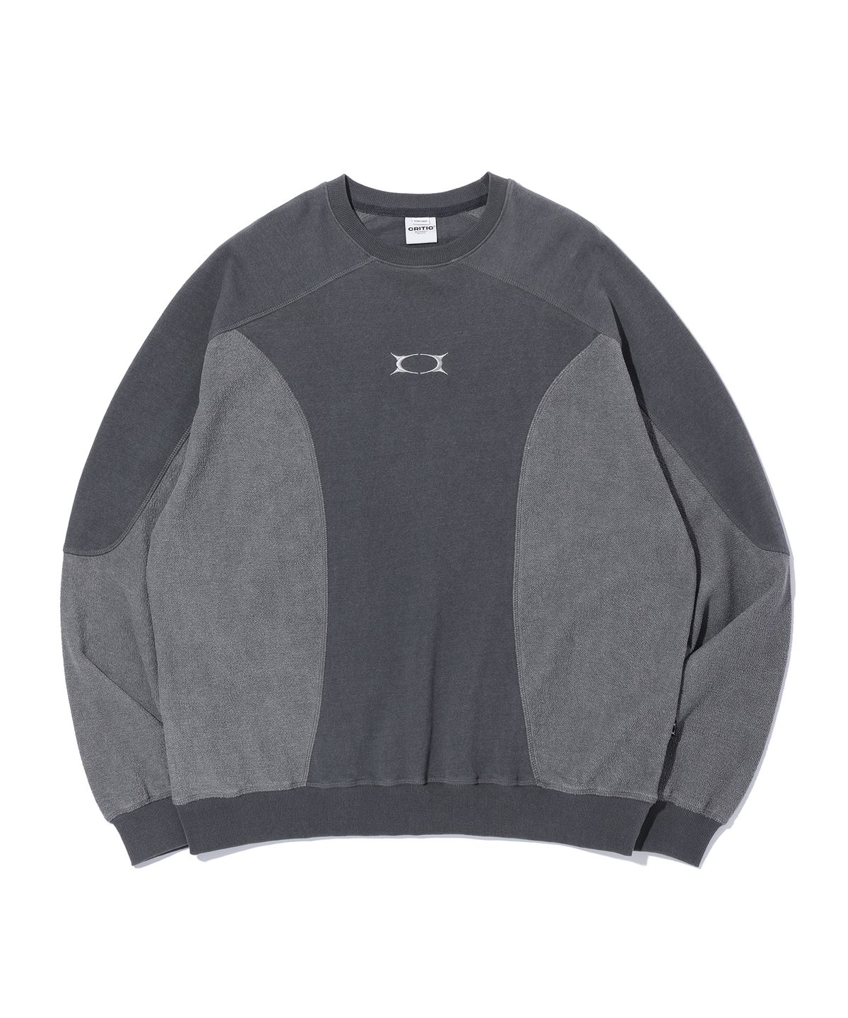 크리틱(CRITIC) INCISION PIGMENT SWEATSHIRTS CHARCOAL