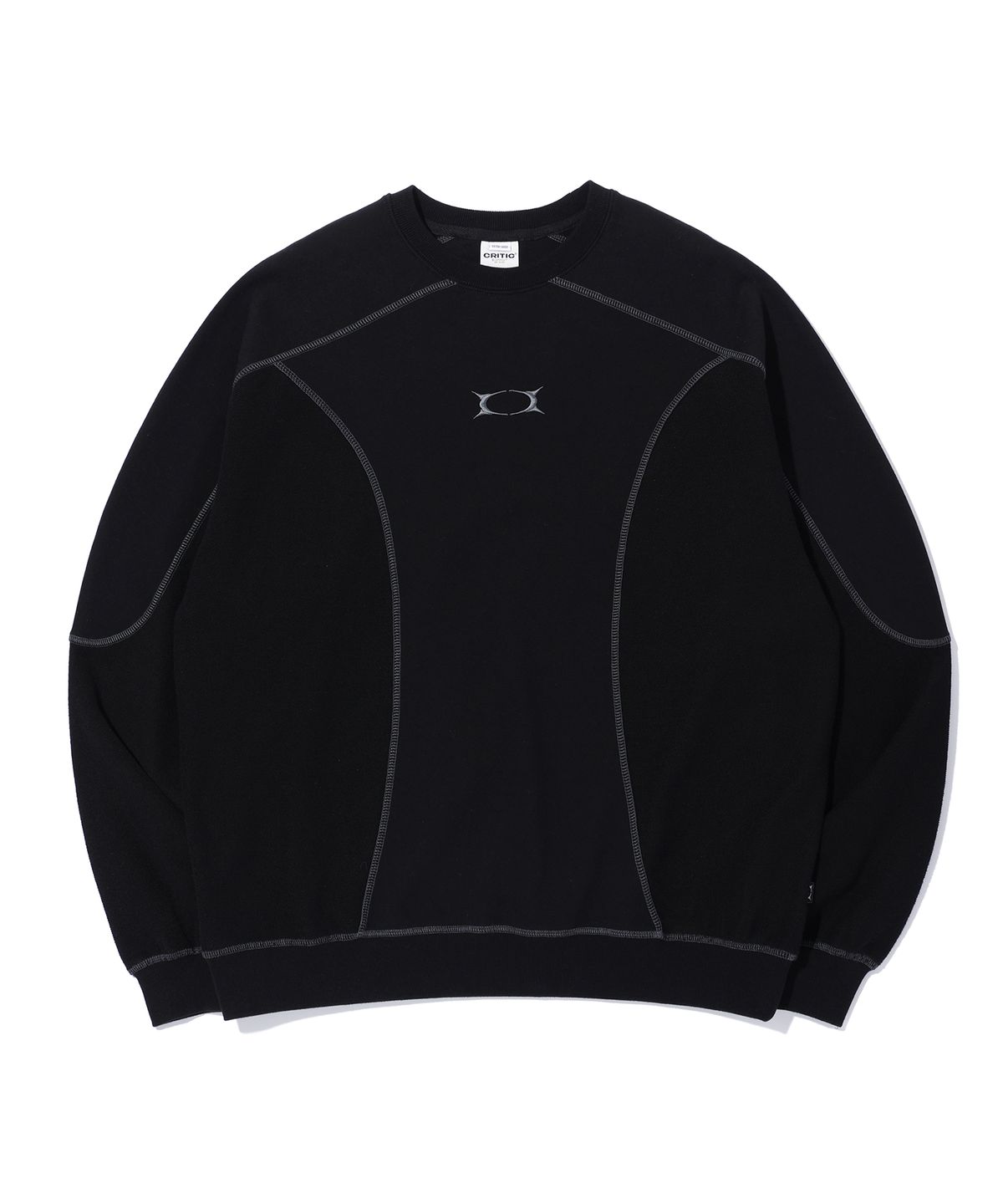 크리틱(CRITIC) INCISION PIGMENT SWEATSHIRTS BLACK