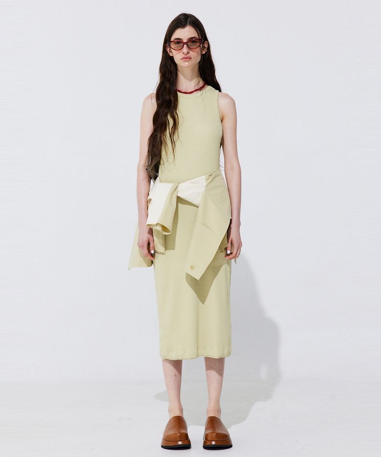 Back Cut-out Sleeveless Dress_Light Green (백 컷아웃 슬리브리스 드레스_라이트 그린)
