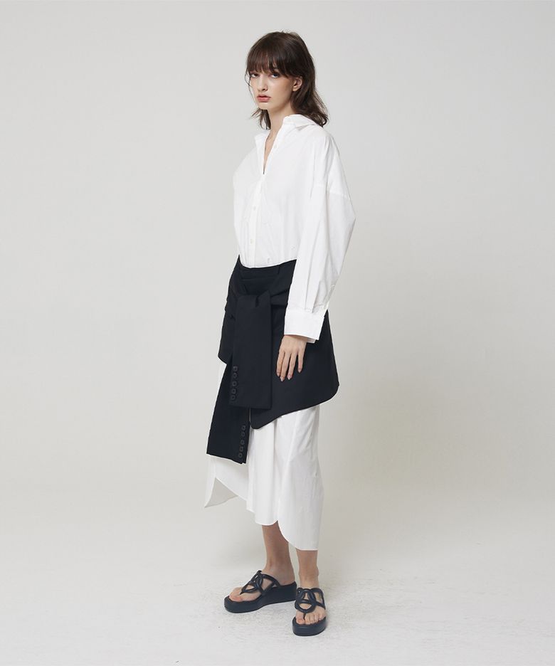 Blazer crop layered cover-up