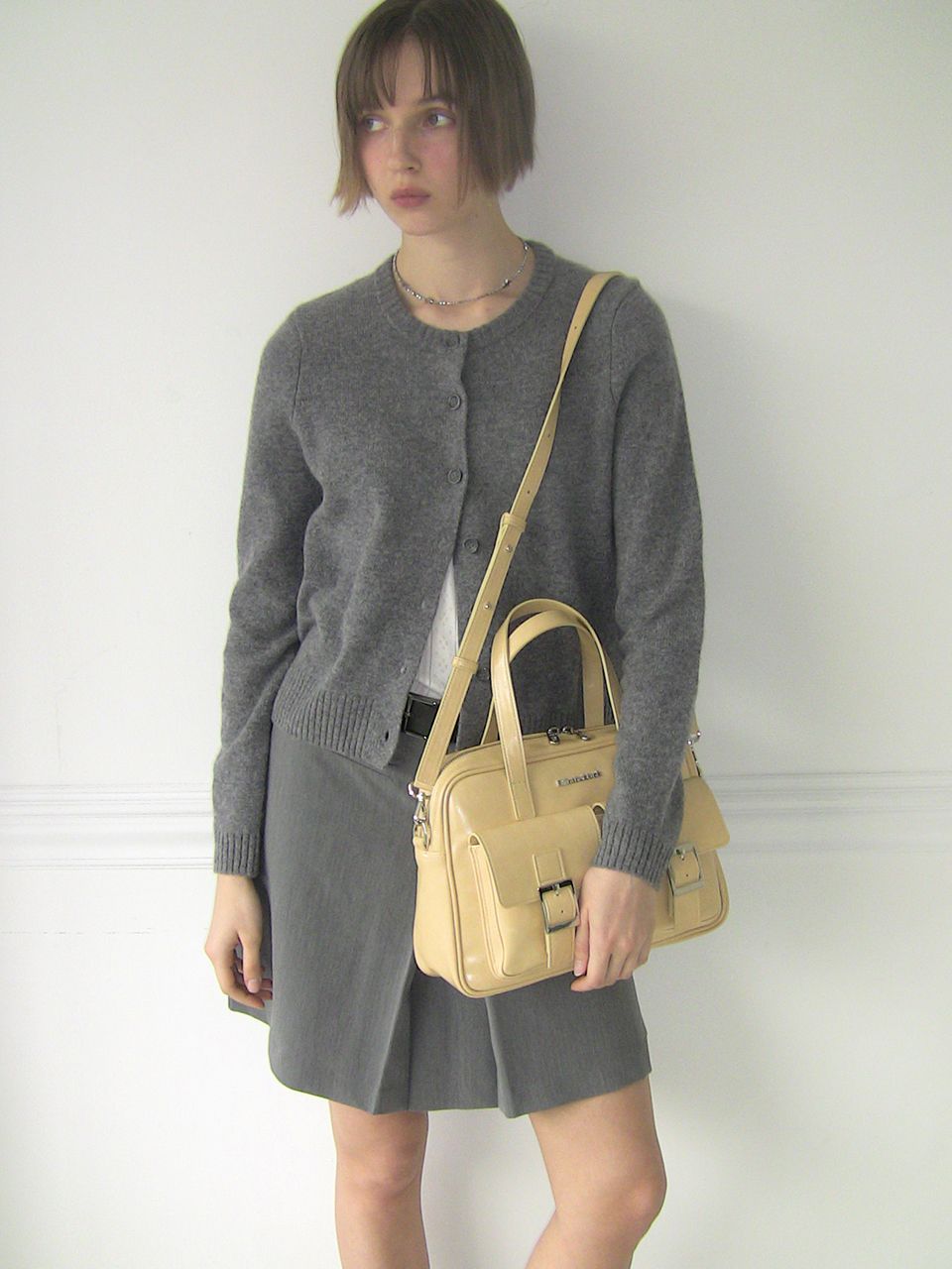 【FILLINTHEBLANK】PK Middle Shoulder Bag (IVORY) MUSINSA | FILLINTHEBLANK PK Middle Shoulder Bag (glossy)(butter)