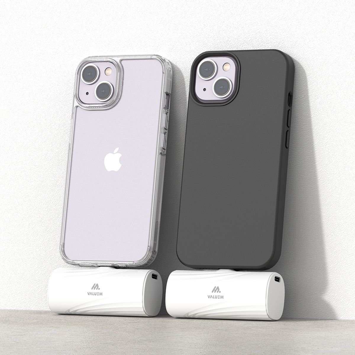밸류엠(VALUEM) 아이폰 8핀 C타입 일체형 미니 도킹형 보조배터리 4000mAh D1