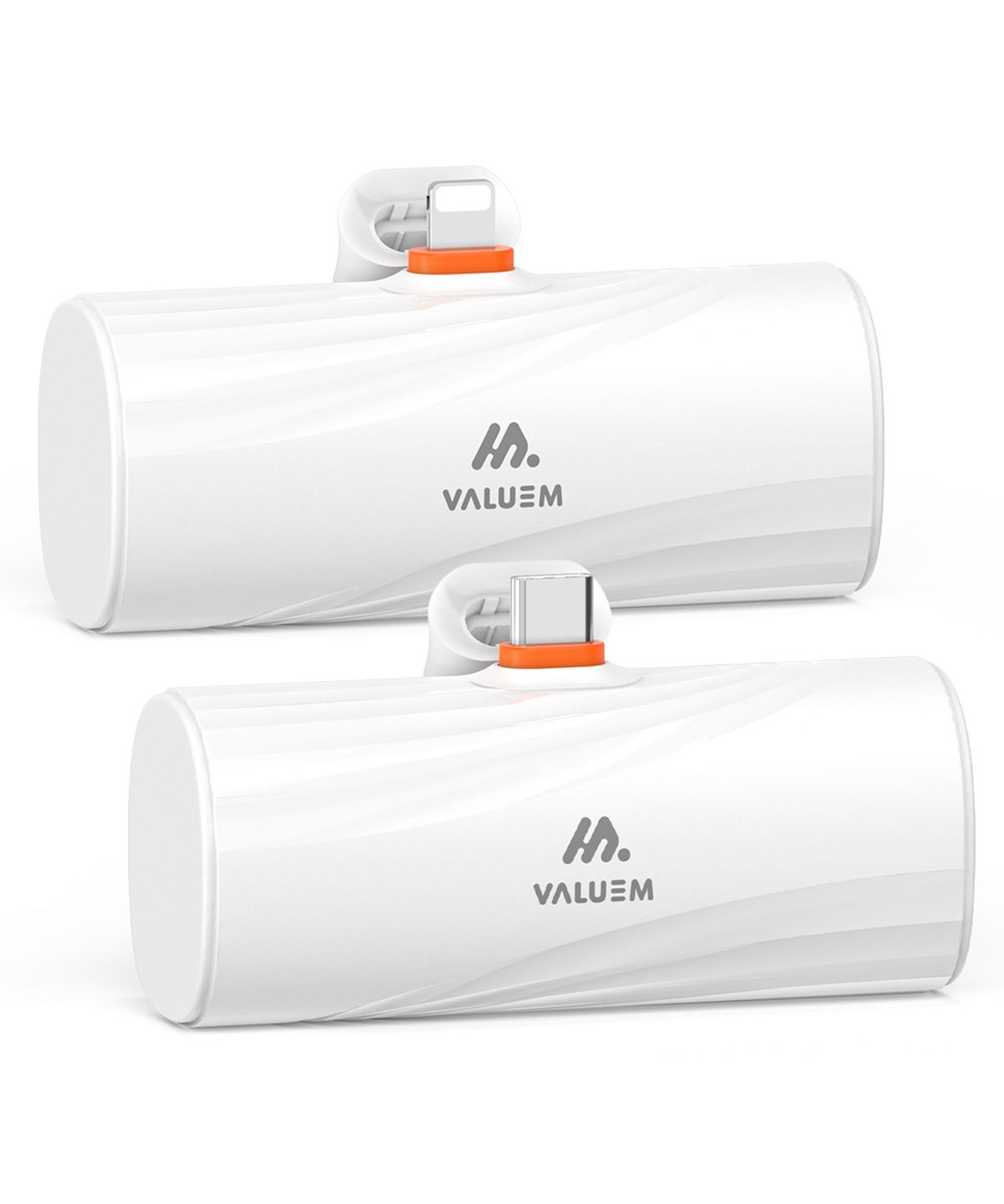 밸류엠(VALUEM) PD 20W 고속 아이폰 8핀 C타입 일체형 미니 도킹형 거치 보조배터리 5000mAh D1