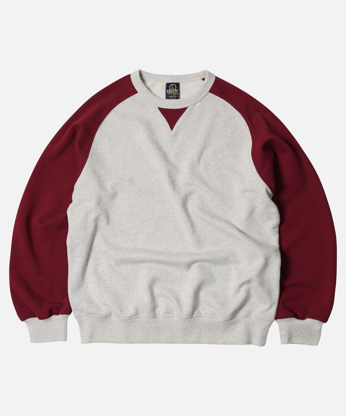 프리즘웍스(FRIZMWORKS) ROUNDED RAGLAN SWEATSHIRT _ BURGUNDY