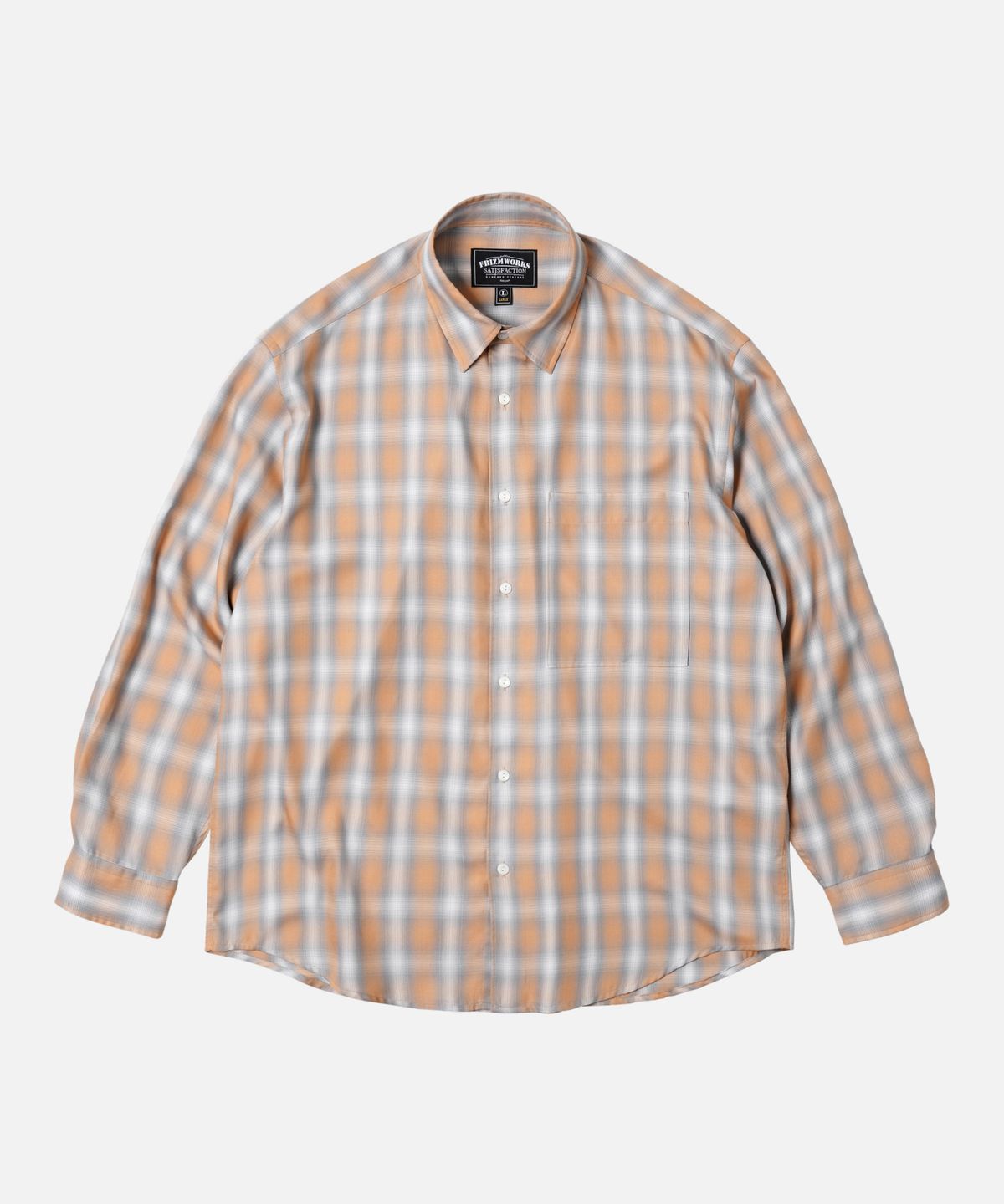 프리즘웍스(FRIZMWORKS) OMBRE CHECK RELAXED SHIRT _ SALMON