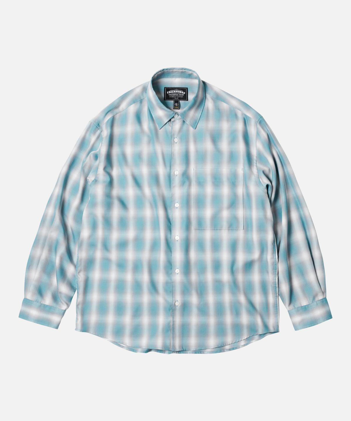 프리즘웍스(FRIZMWORKS) OMBRE CHECK RELAXED SHIRT _ MINT