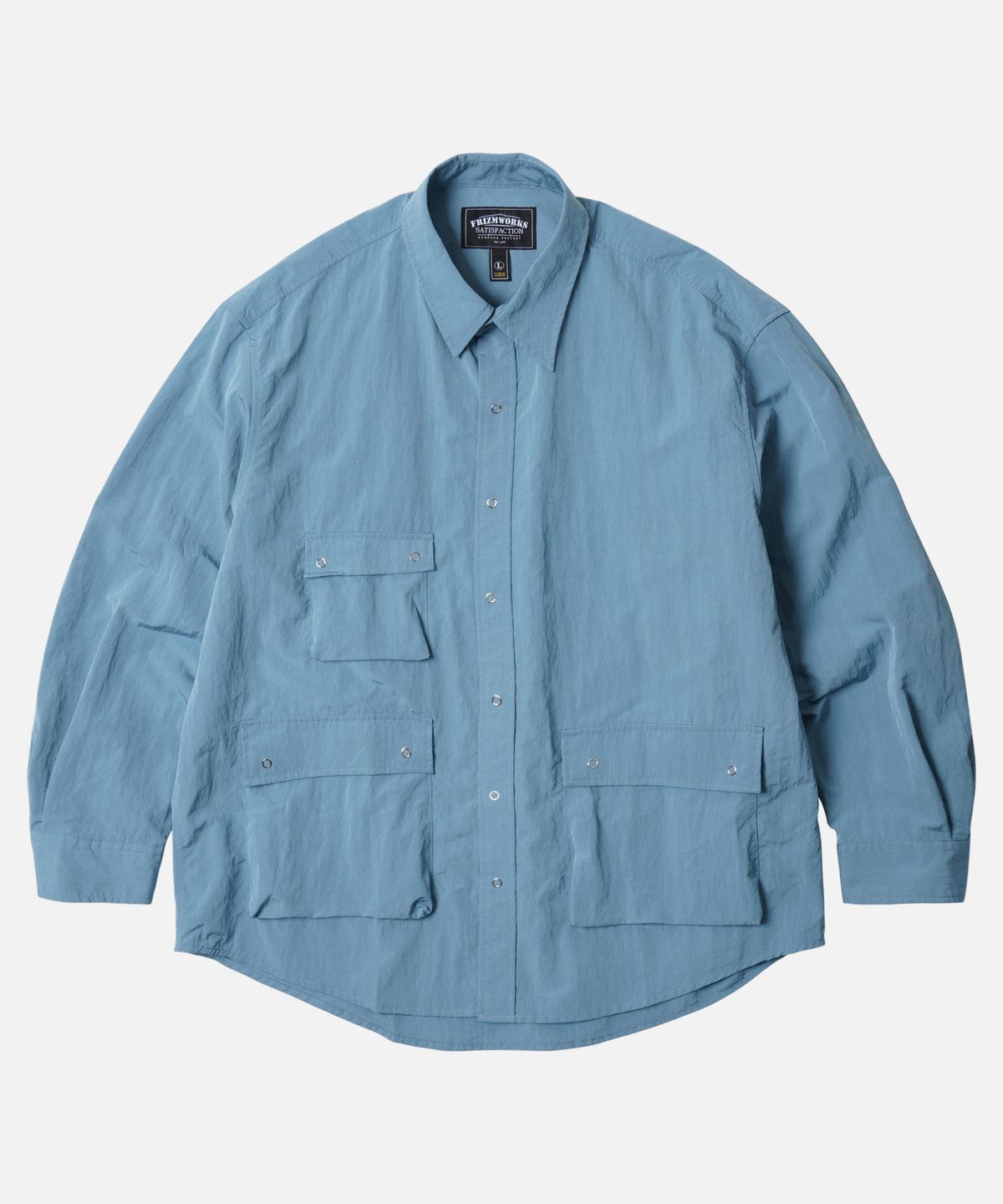 프리즘웍스(FRIZMWORKS) 3PK NYLON RIPSTOP SHIRT JACKET _ DUSKY BLUE