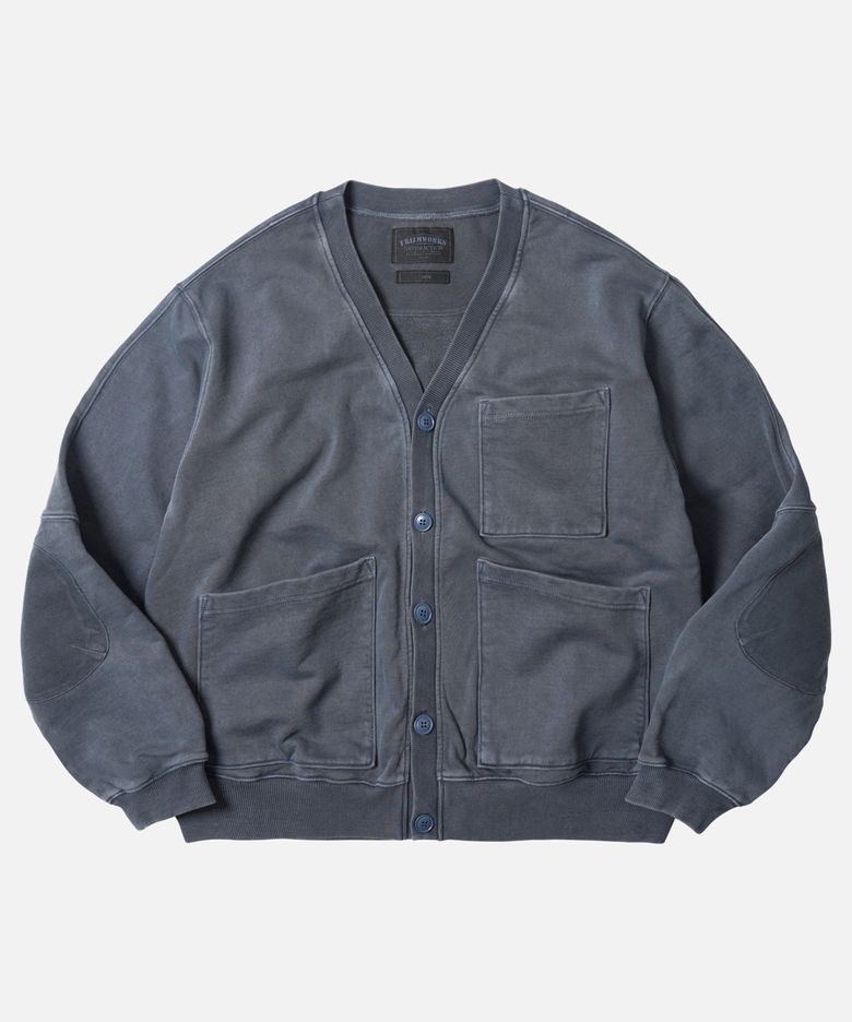 PIGMENT DYEING HEAVYWEIGHT CARDIGAN _ NAVY