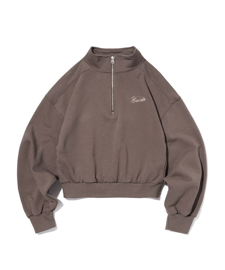 HALF ZIP UP [MOCHA BROWN]