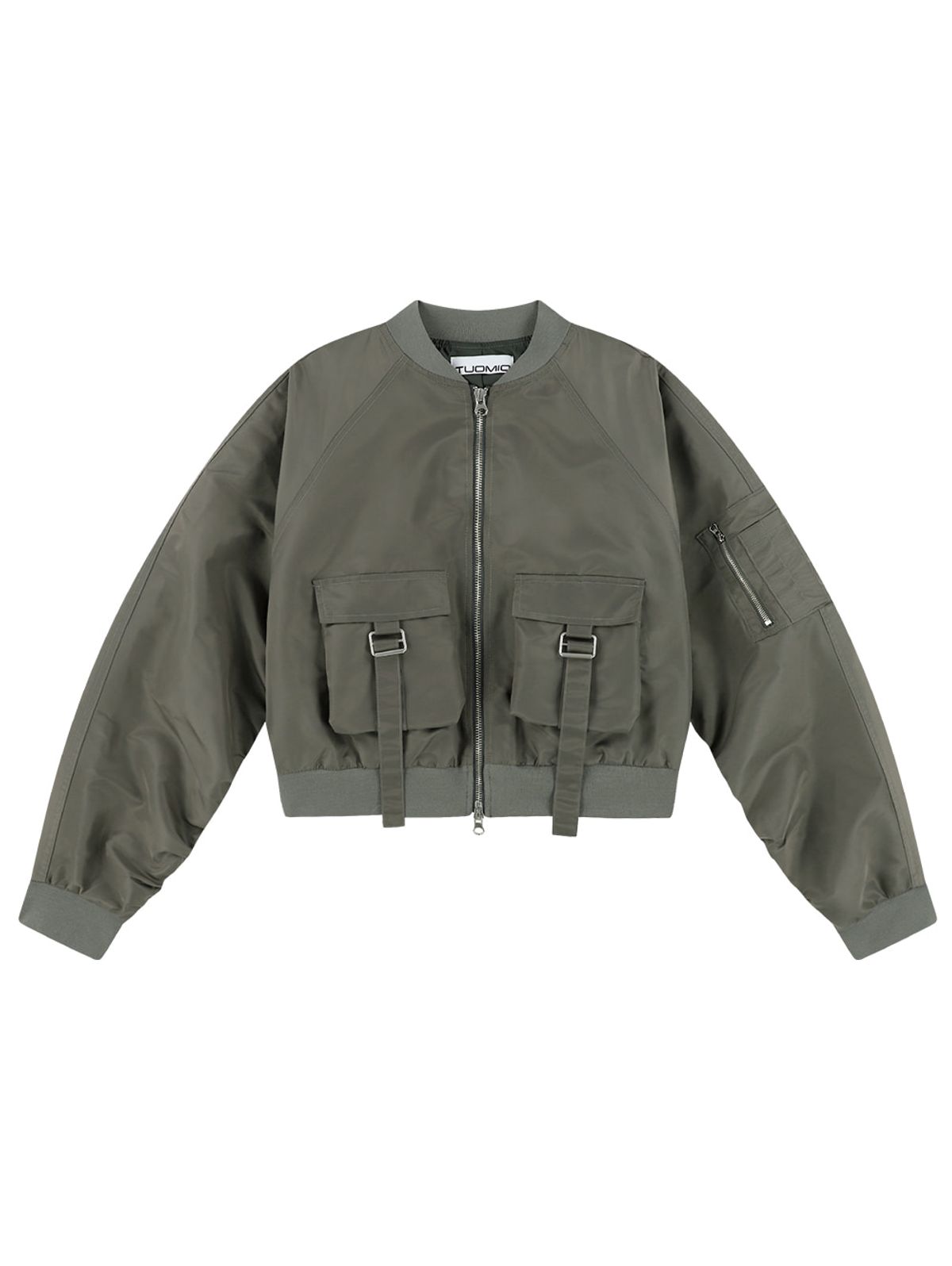 뚜오미오(TUOMIO) BELTED POCKET BOMBER [KHAKI]