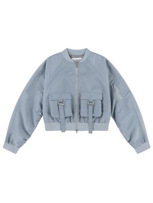 BELTED POCKET BOMBER [DUSTY BLUE]