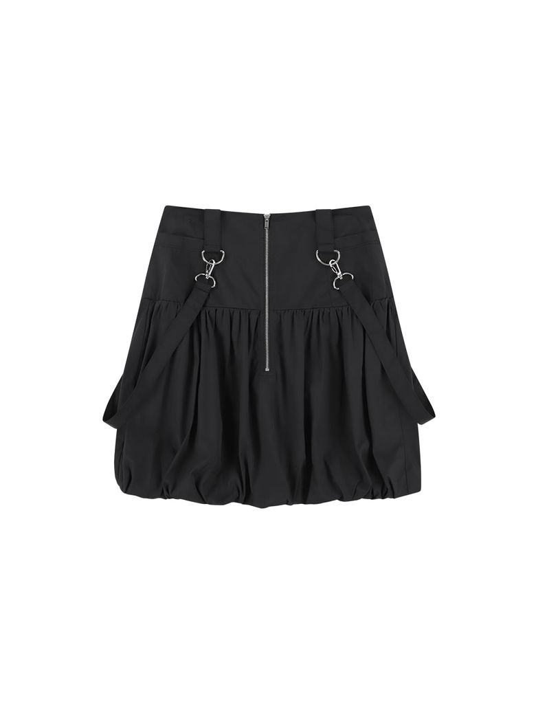 STRAP BALLOON SKIRT [BLACK]