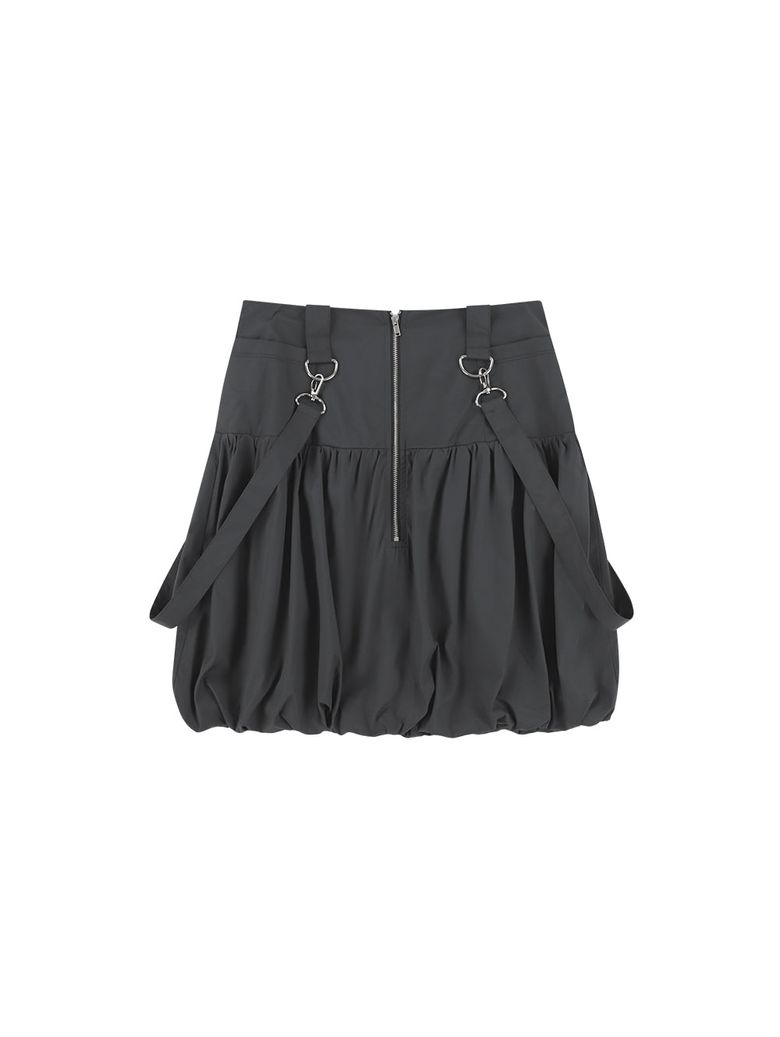 STRAP BALLOON SKIRT [CHARCOAL]