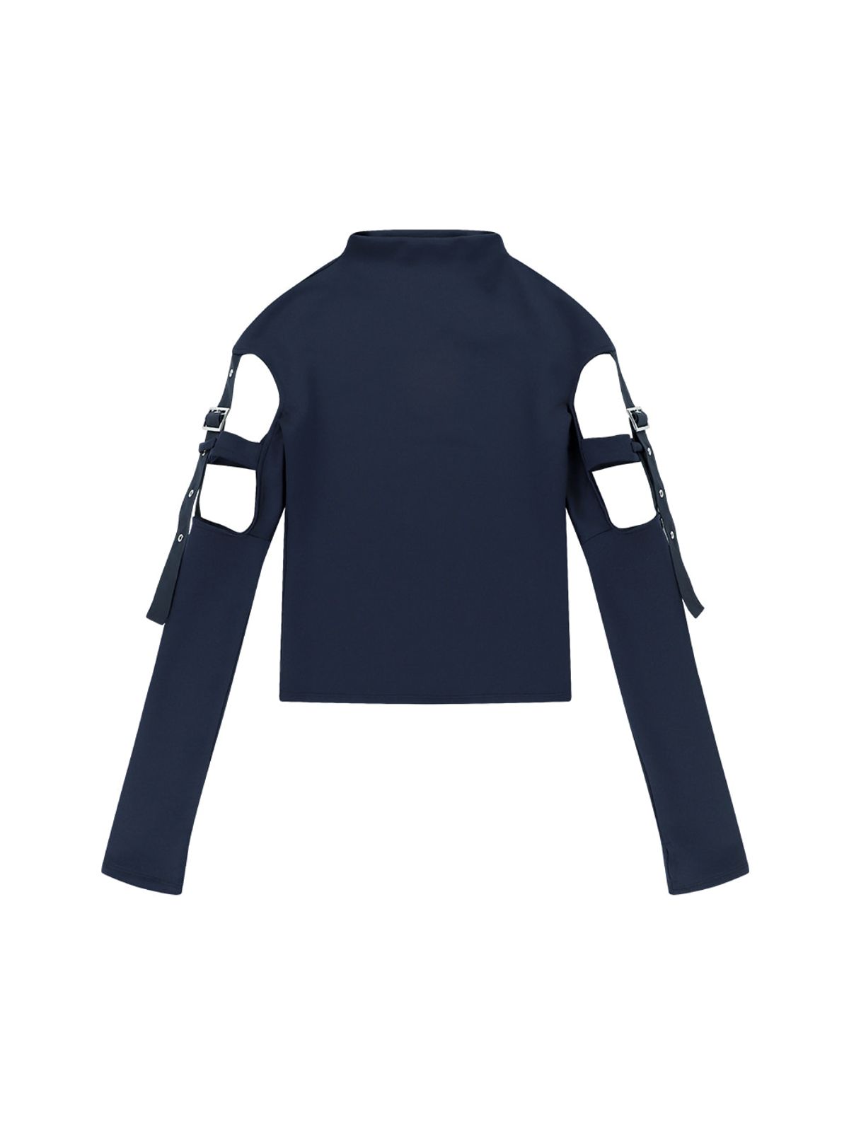 뚜오미오(TUOMIO) CUT OUT BELTED TOP [NAVY]