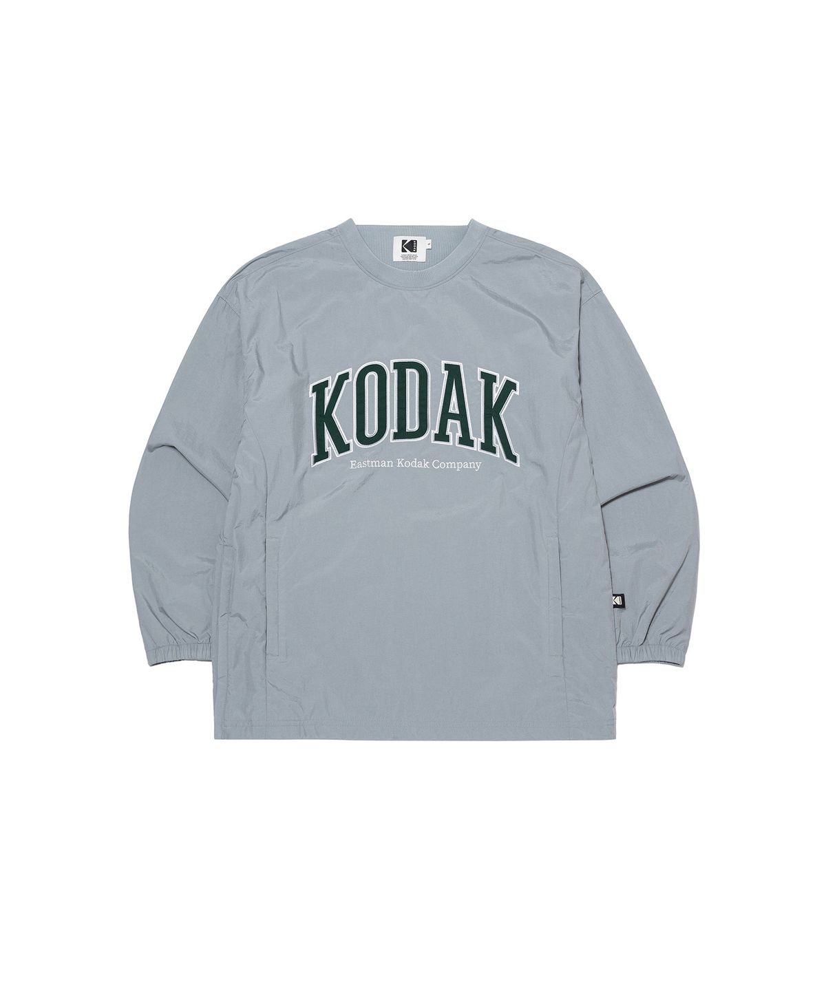 코닥(KODAK) 에센셜 워딩로고 피스테 맨투맨 GREY