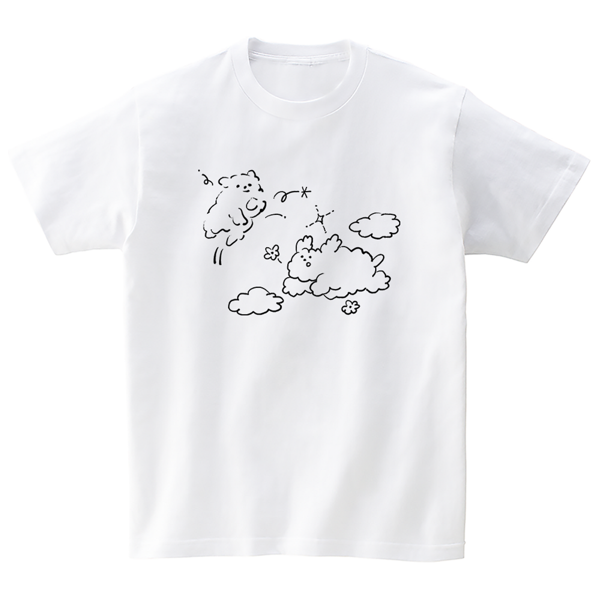 어썸어스(AWESOMEUS) (24SS) FLYING PUPPY WHITE T_SHIRTS