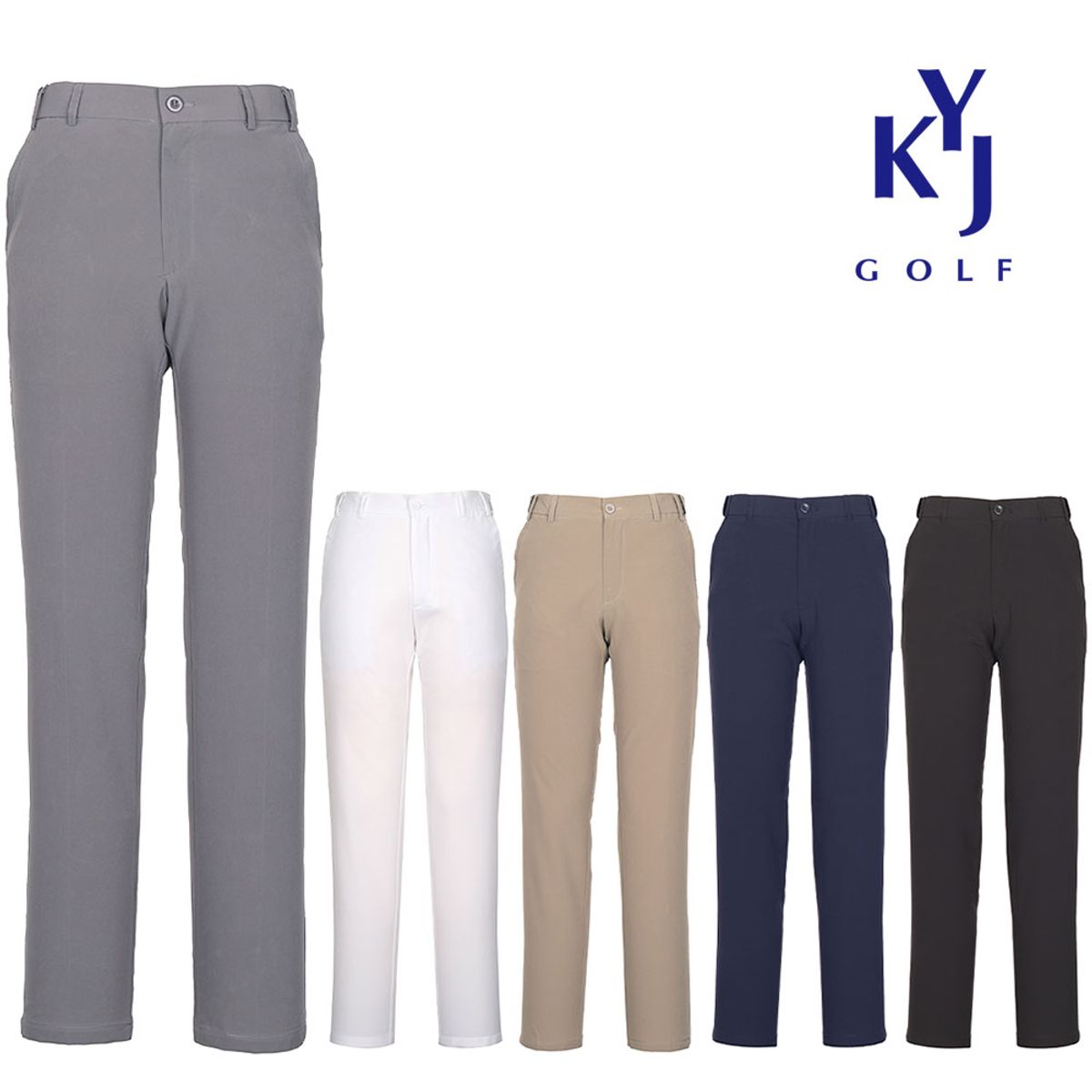 김영주 골프(KIM YOUNG JOO GOLF) 남성 골프바지 심플 스판 슬림 여름 골프팬츠 KOMMSL21