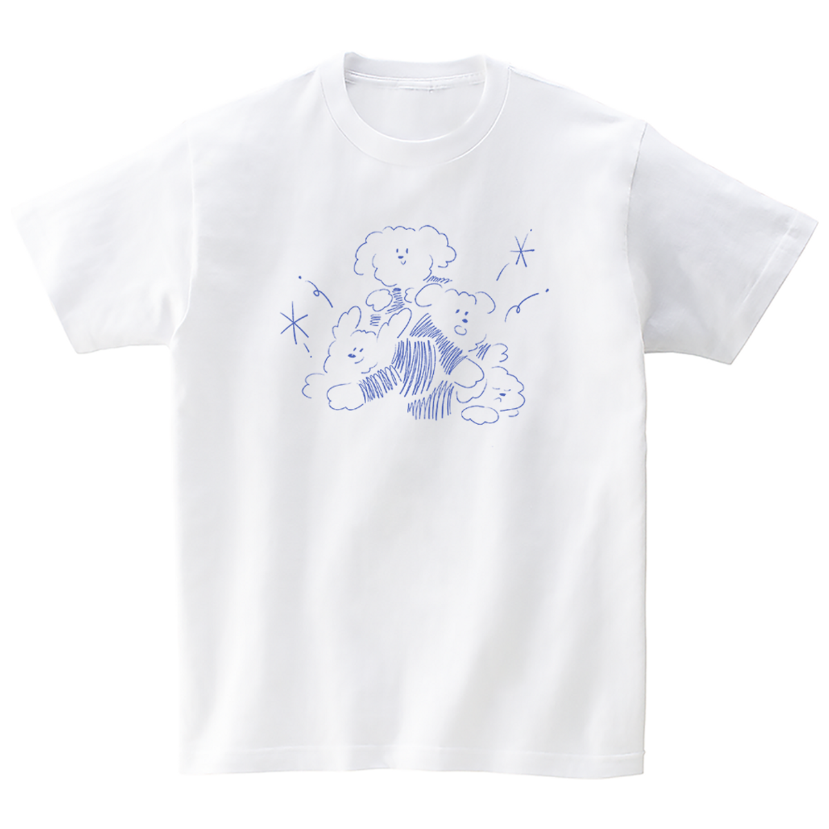 어썸어스(AWESOMEUS) (24SS) HAPPY DOGS WHITE T_SHIRTS