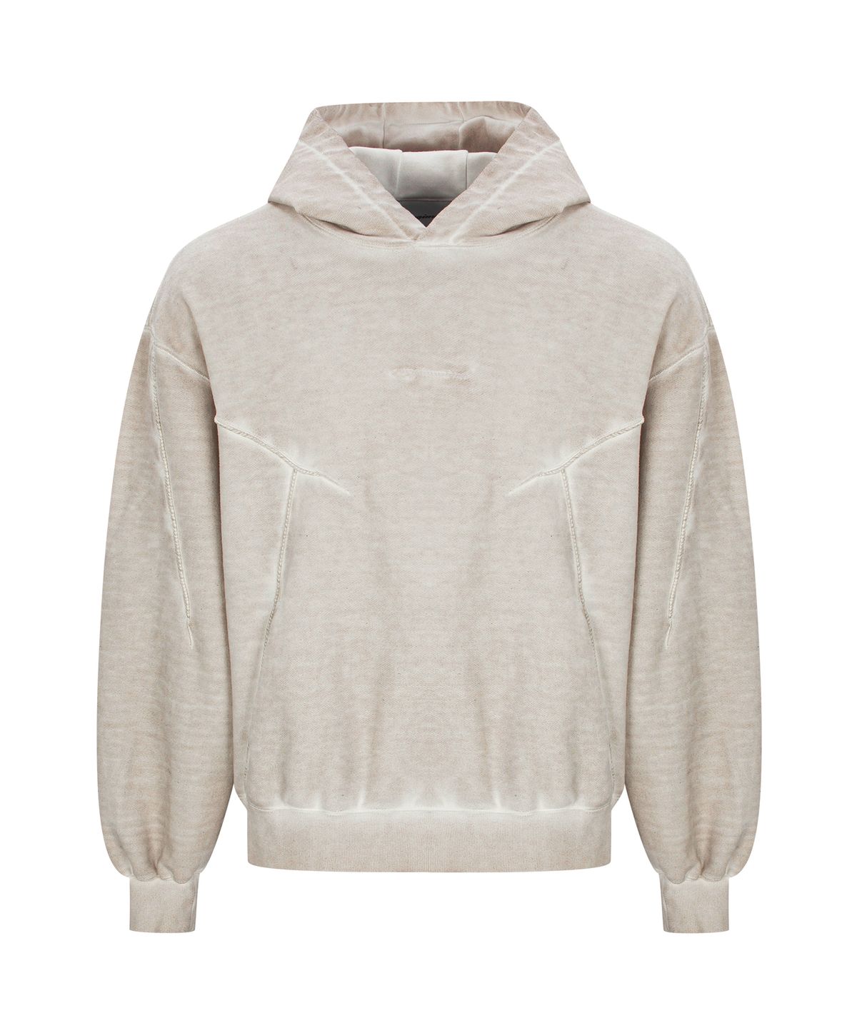 언지미크(UNGIMMICK) VINTAGE WASHED PIPING HOODIE (SAND BEIGE)