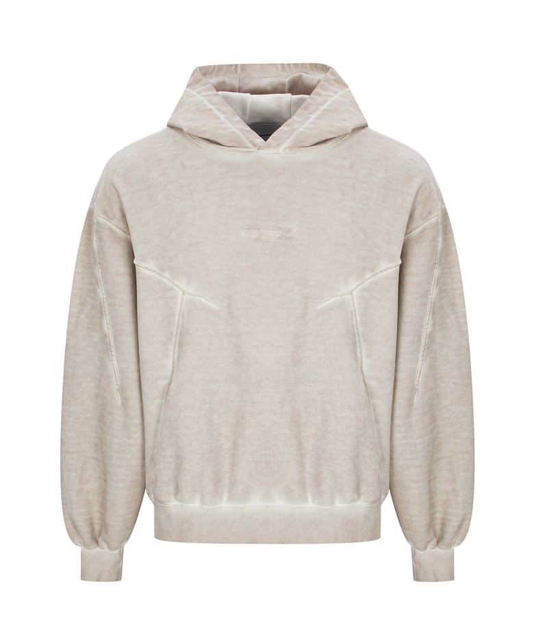 VINTAGE WASHED PIPING HOODIE (SAND BEIGE)