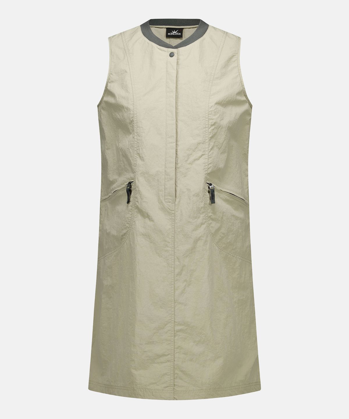 썬러브투어(SUNLOVETOUR) Cargo Nylon Zip Dress Light Khaki