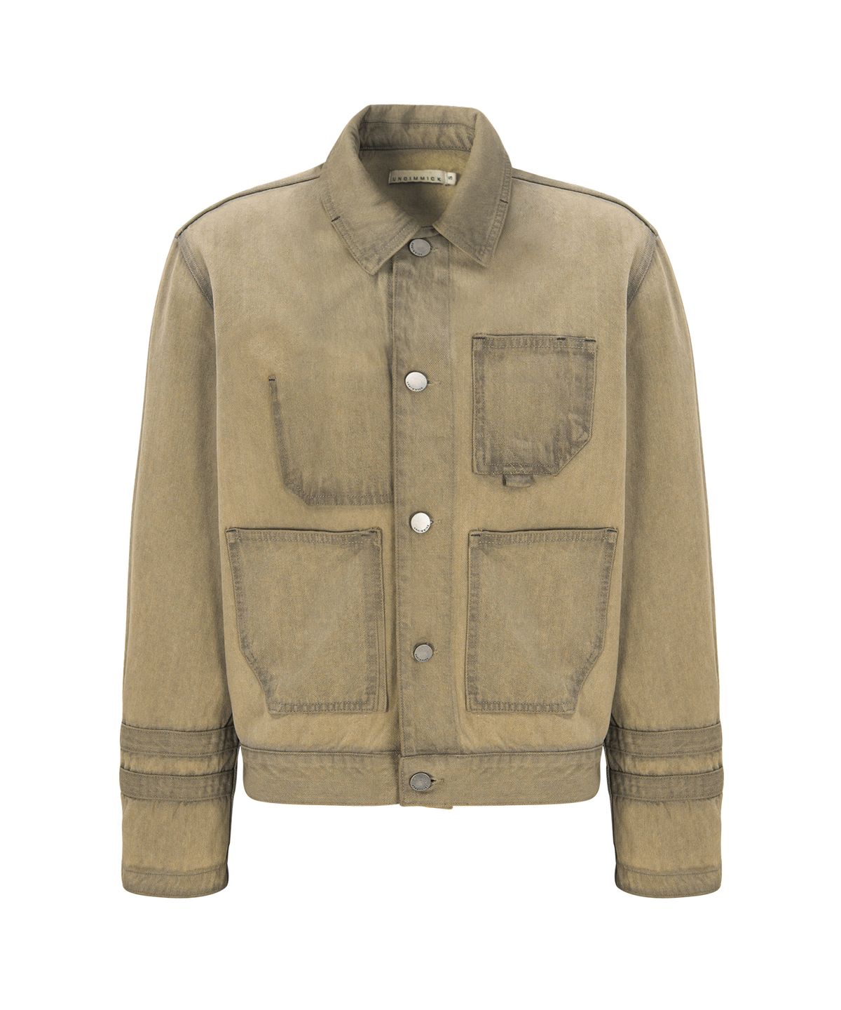 언지미크(UNGIMMICK) GARMENT WASHED DENIM JACKET (BEIGE)