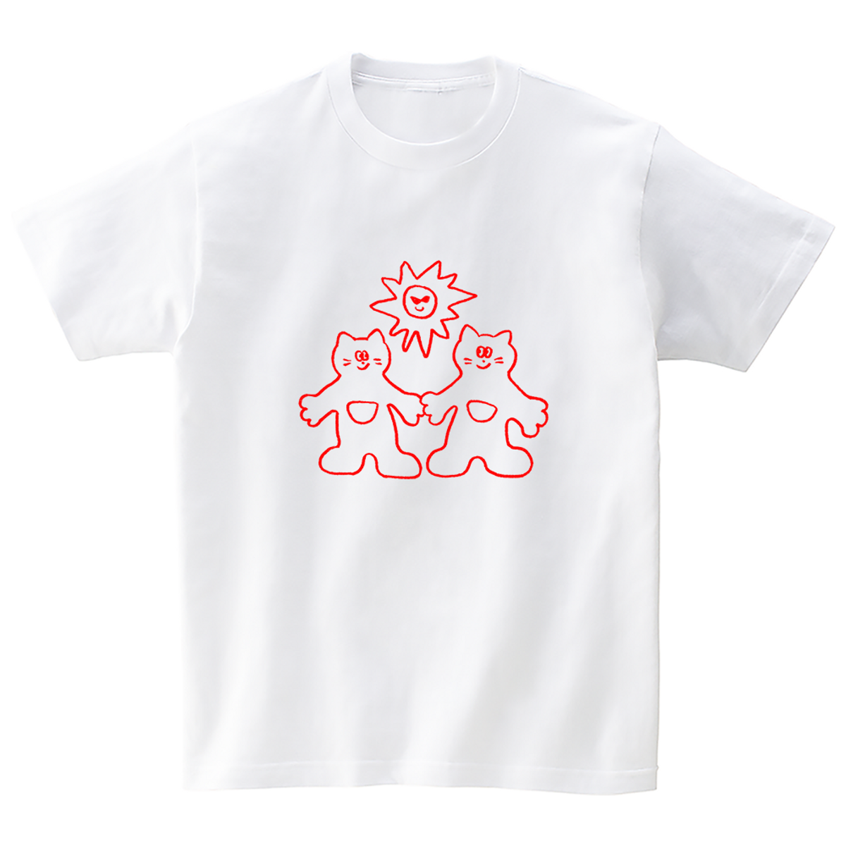 어썸어스(AWESOMEUS) (24SS)SUN AND CATS 2COLOR T_SHIRTS