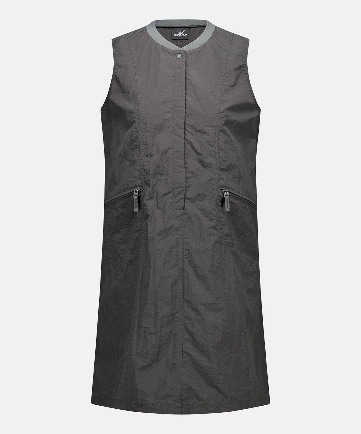 썬러브투어(SUNLOVETOUR) Cargo Nylon Zip Dress Charcoal