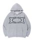 WORMHOLE LOGO HOODIE ZIP-UP MELANGE GREY