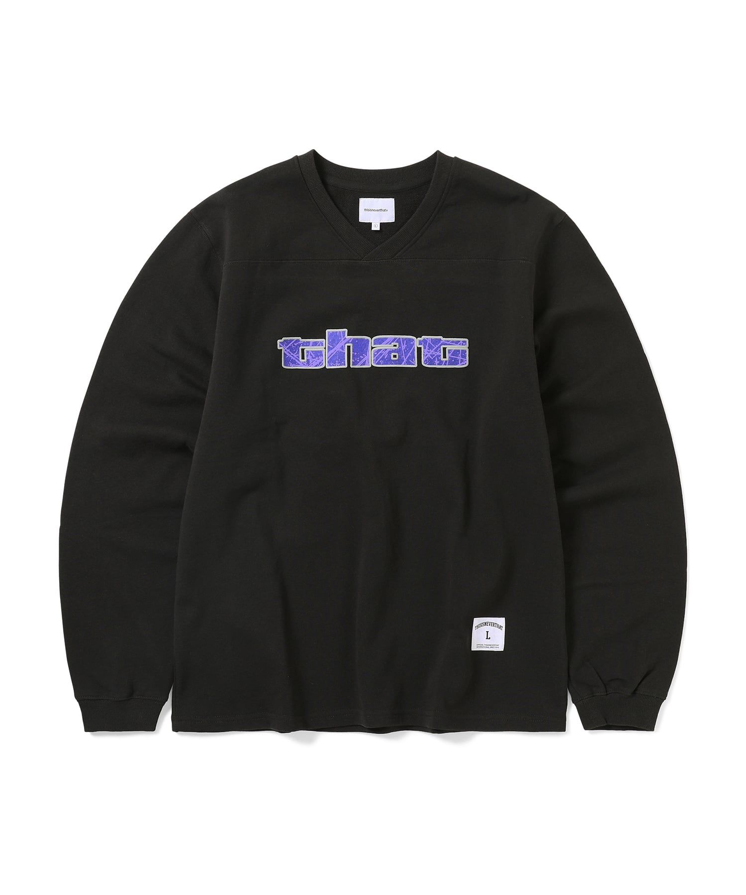 【THISISNEVERTHAT】Paneled Sports Crewneck Off Black MUSINSA | thisisneverthat® Paneled Sports Crewneck Off Black