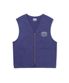 Zip Sweat Vest Purple Blue