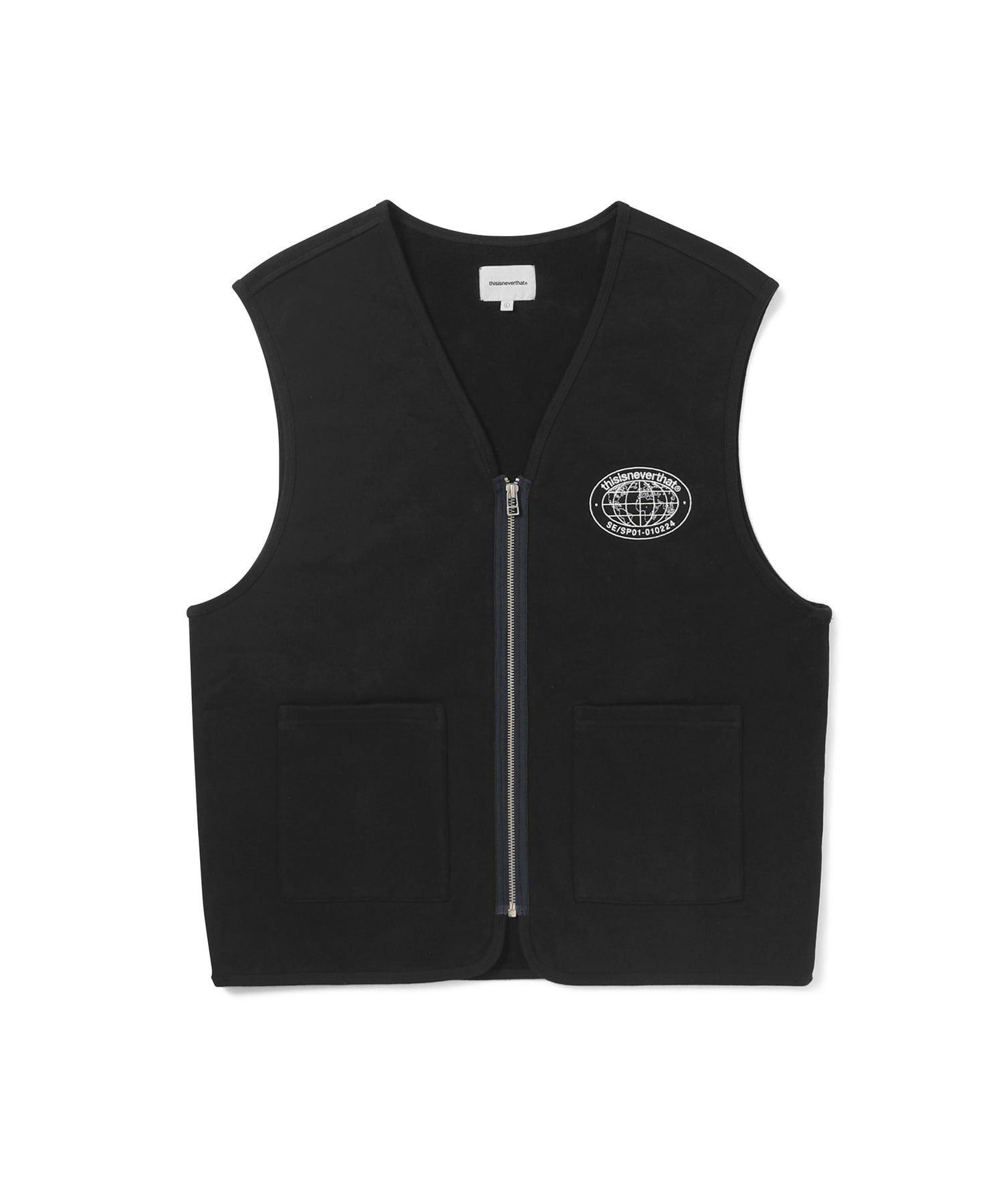 【THISISNEVERTHAT】Zip Sweat Vest Black MUSINSA | thisisneverthat® Zip Sweat Vest Black