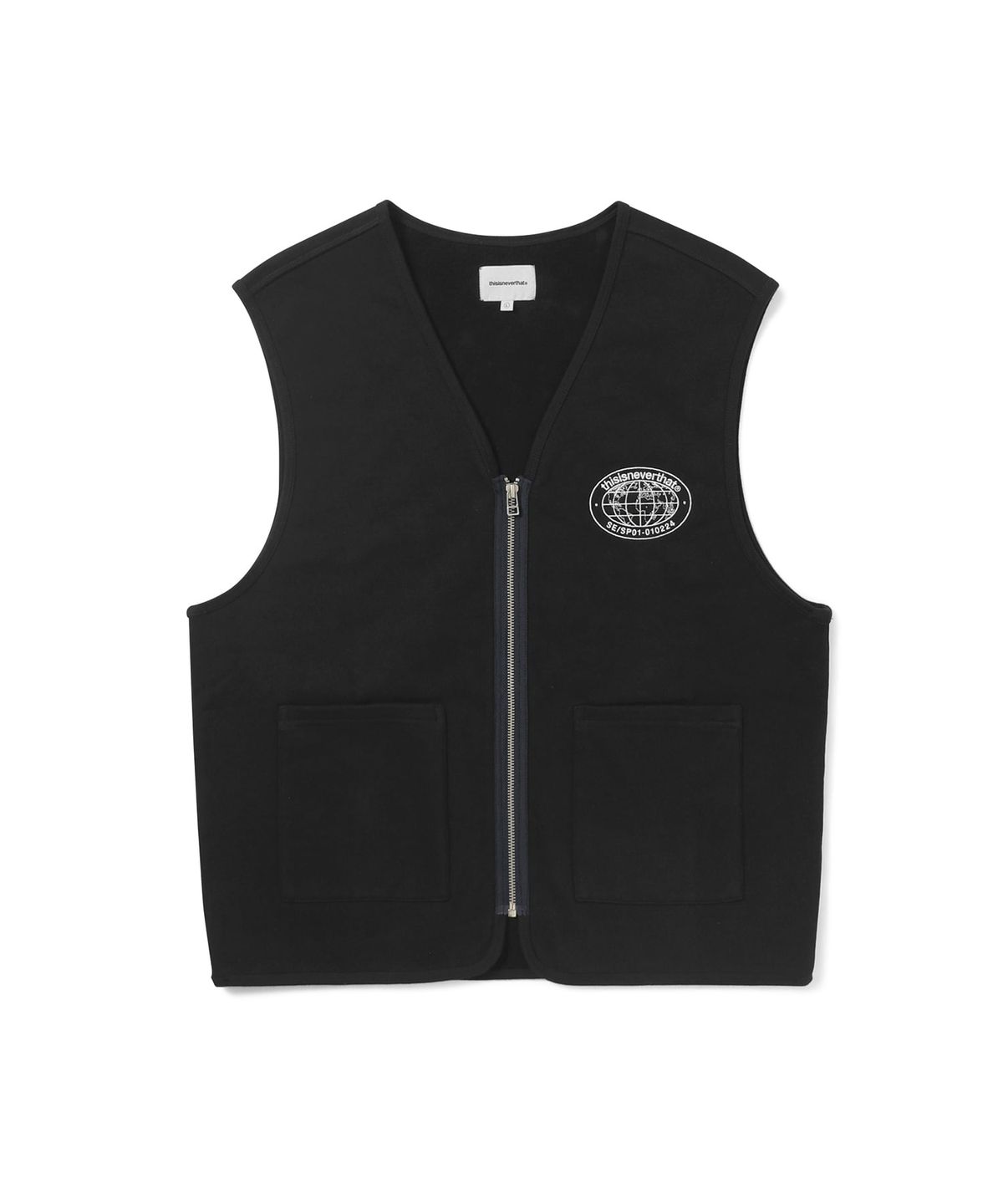 디스이즈네버댓(THISISNEVERTHAT) Zip Sweat Vest Black