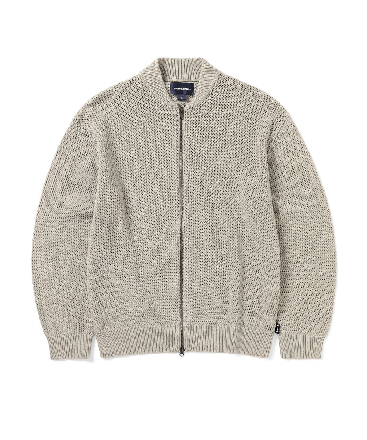 디스이즈네버댓(THISISNEVERTHAT) Net Knit Jacket Beige