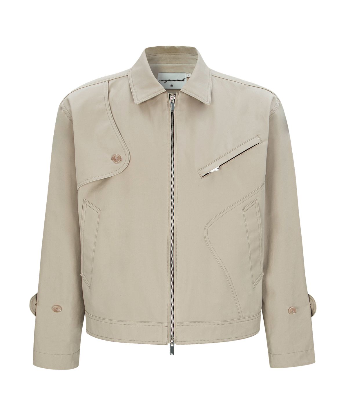 언지미크(UNGIMMICK) CROPPED TRENCH JACKET (IVORY)