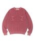 WORMHOLE LOGO NATURAL DYEING MESH KNIT PINK