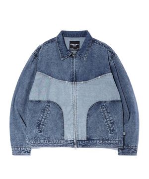 WORMHOLE LOGO TWO TONE JACKET MEDIUM INDIGO